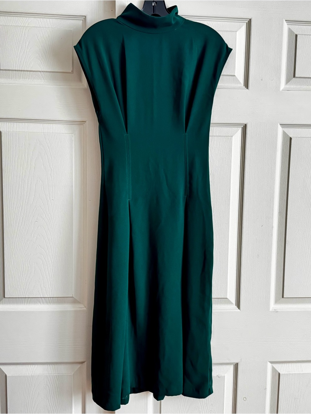 Zara Deep Teal Mock-Neck Midi Dress